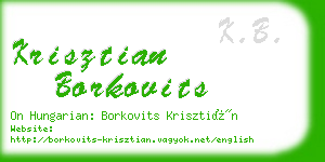 krisztian borkovits business card